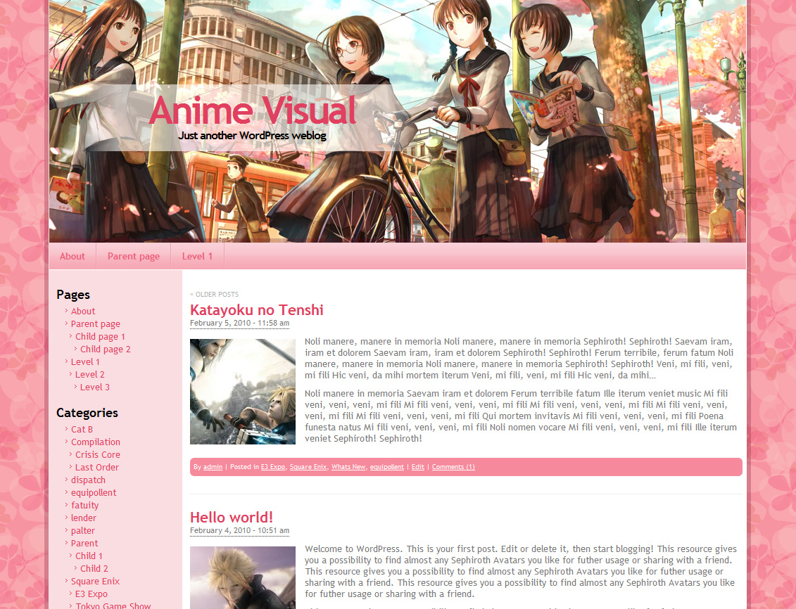 Anime Days WordPress Theme